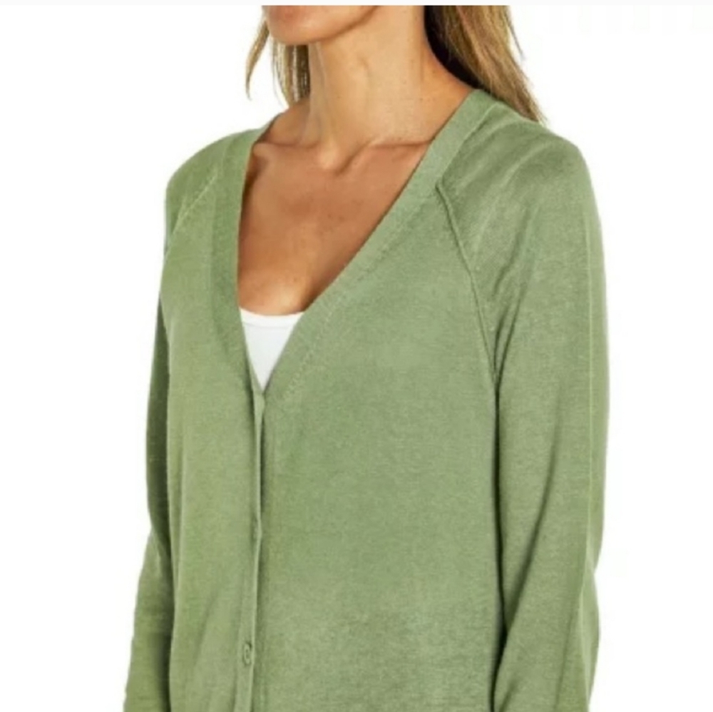 NWT Gap Ladies Linen Blend Cardigan in green